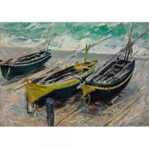 trzy łodzie rybackie, Monet