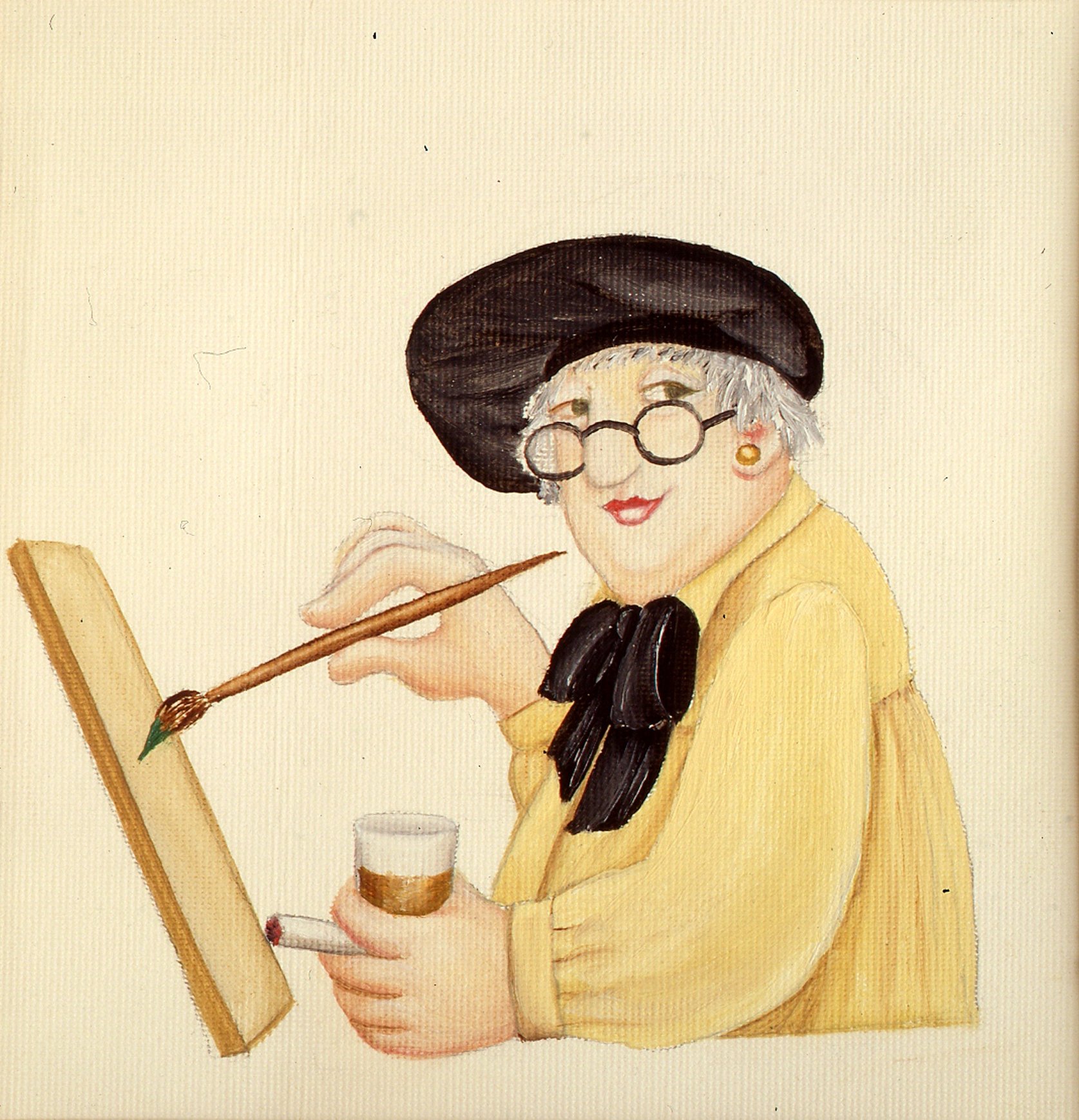 Beryl Cook, Self portrait